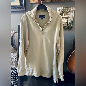Sperry Men's Beige Quarter-Zip Pullover